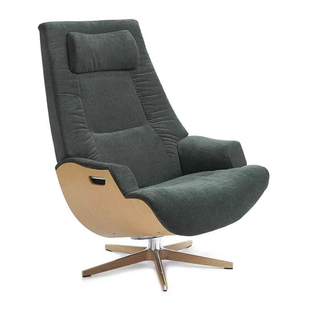 Conform Partner Reclining Chair Swivel Base Wood Leather